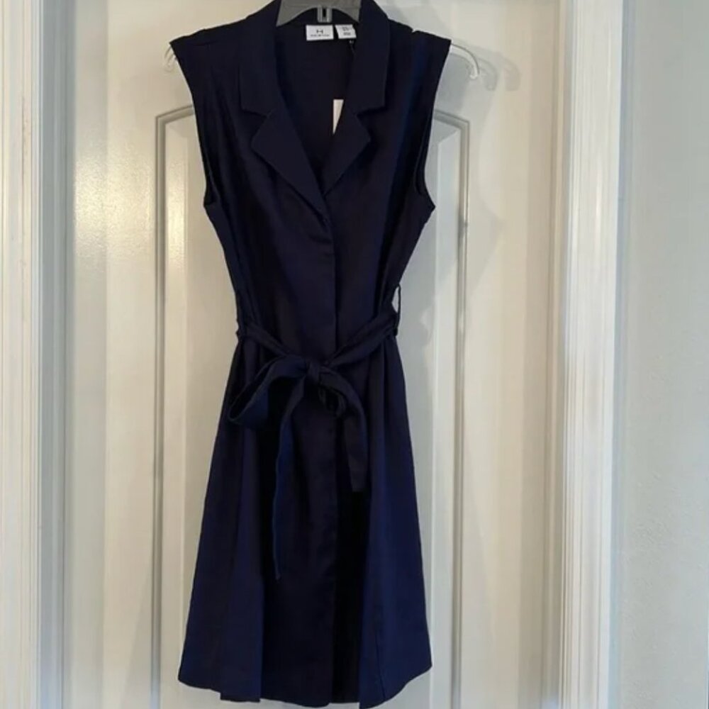 Halston Linen Shirt Dress Size 2